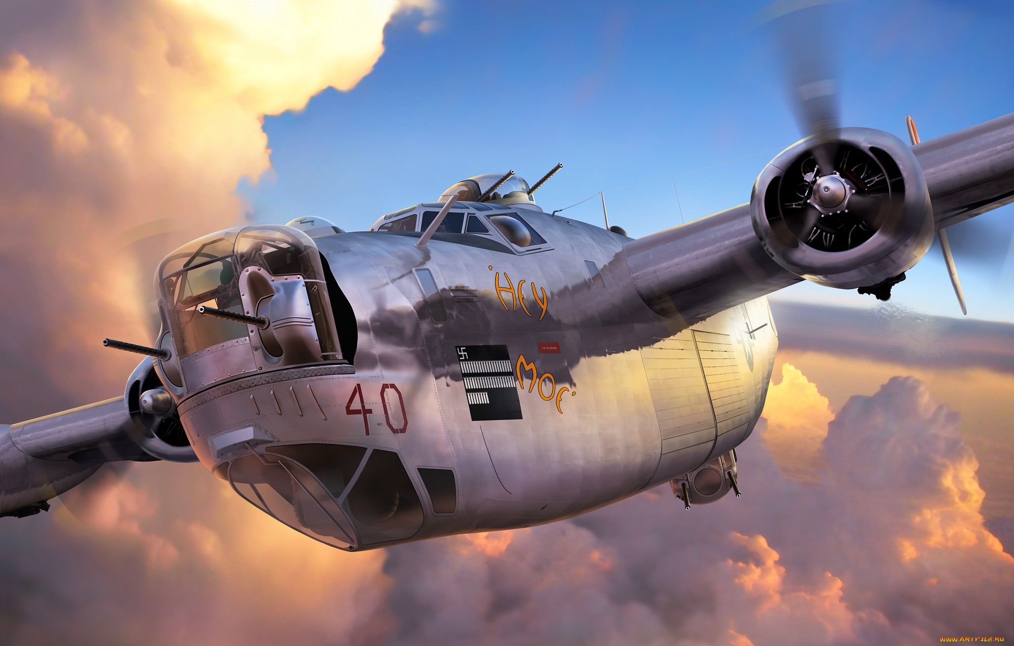 b-24 h liberator `hey moe`, , 3, , v-graphic, 